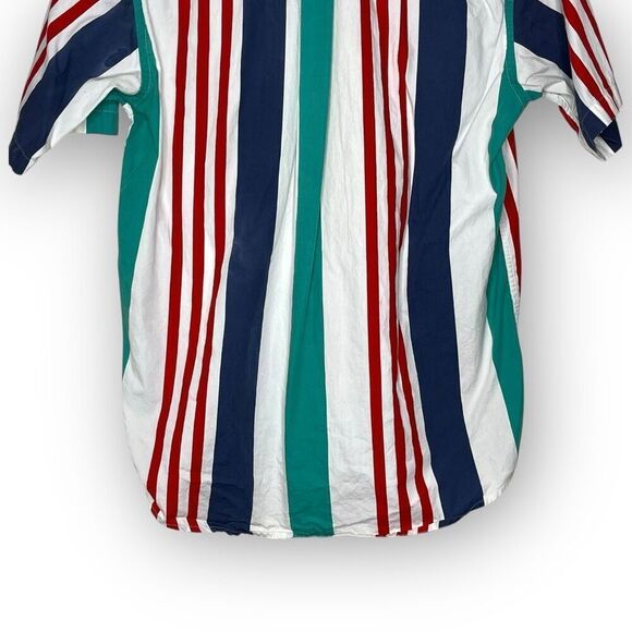 Sears Roebuck And Co 100% Cotton Striped Shirt Vintage Streetwear 90s Size Med - Picture 8 of 16